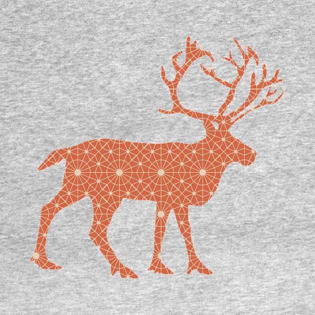 Deer Silhouette with Pattern by deificusArt